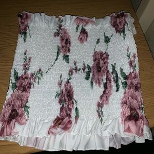 SHEIN White floral tube top